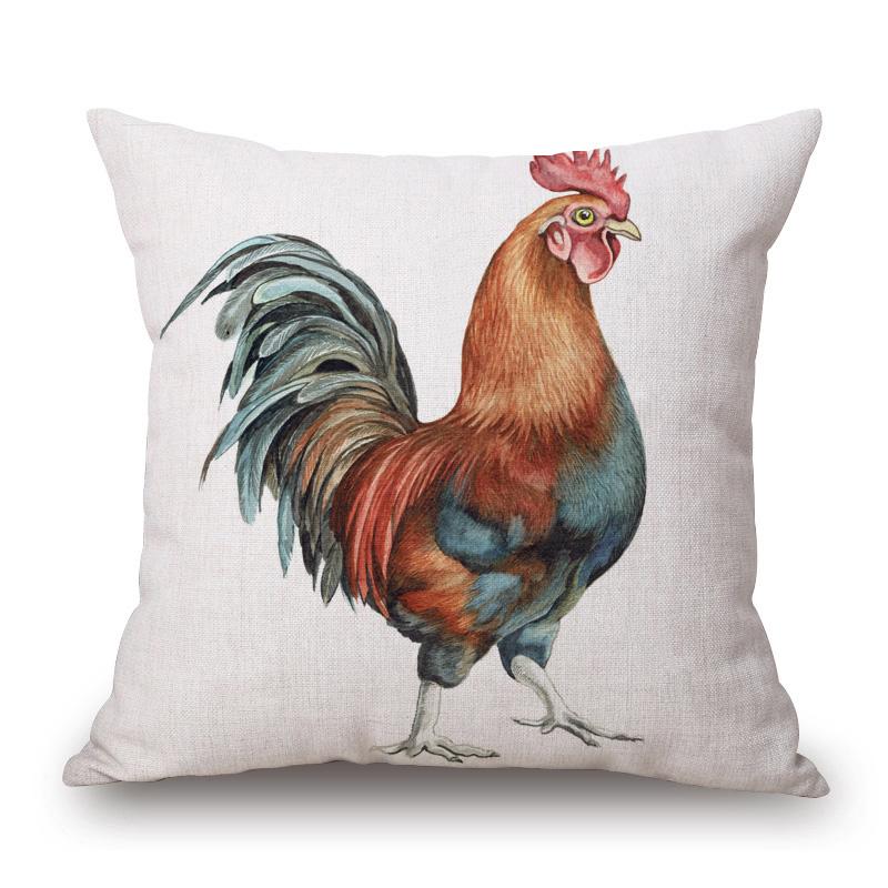 Border Collie Black Labrador Bay Horse Cock Dog Animals Poster Hand Painting Cushion Covers Decorative Pillows For Sofa