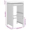 Garden Bar Stool with Cushions 2 pcs Grey Poly Rattan