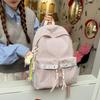 High-value Mori Small Fresh Plaid Girl Heart Travel Backpack Korean Version Ins Style Student Party Class Backpack