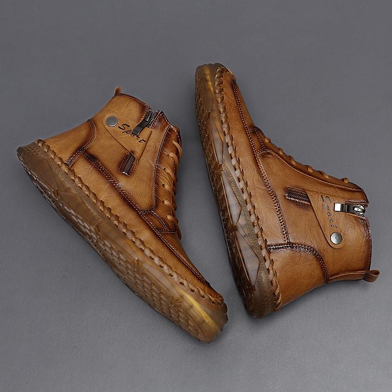 TUINANLE Осенние мужские ботинки Мартин большого размера, кожаные мужские короткие ботинки, трендовая мужская обувь