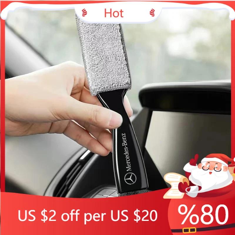 JYZ2 2025 Hot 2 In 1 Car Interior Cleaning Brush Remove Dust Tool Accessories For Mercedes Benz AMG W204 W205 W203 W211 W212 W213 W20