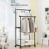 Modern Modular Storage Rack Coat Hanger Strong Load-bearing Easy Assembly Double Rod
