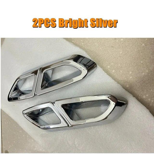 2Pcs/Set Car Rear Exhaust Pipe Tail Throat Exhaust Diffuser Frame Fit For VW Volkswagen Passat B8 2016- Auto Accessories