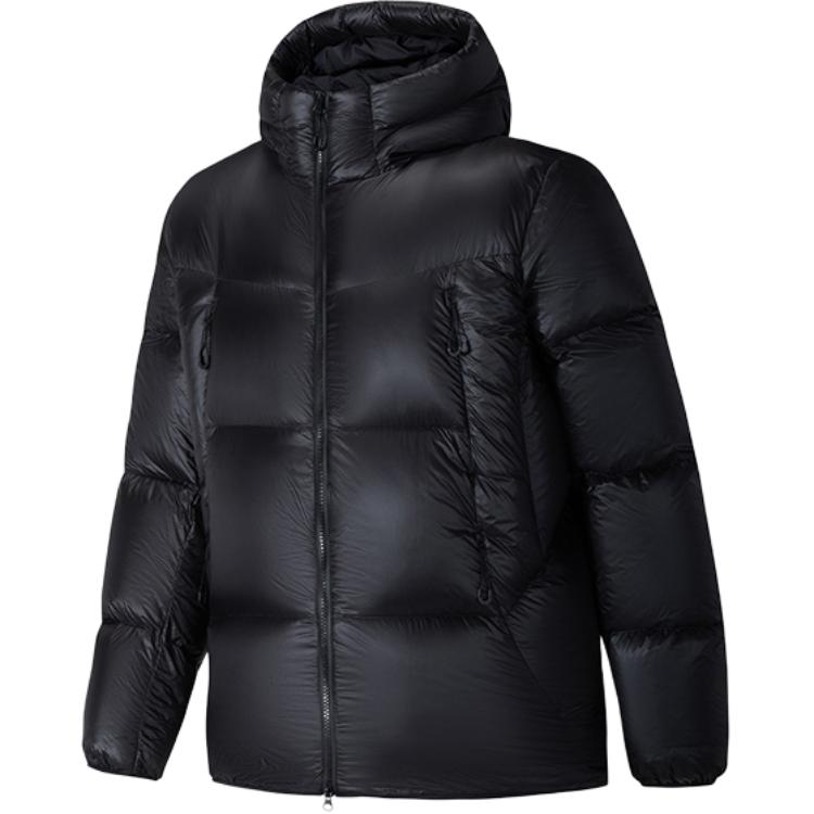 ANTA Puffer Jackets Men's Black Stand Collar Thickened Straight Fit 152640926-4