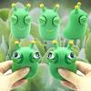 Halloween Fidget Toy Green Worm Squeeze Toy Eyeball Popping Toy Eye Poppers Squeeze Worm Pinch Toy