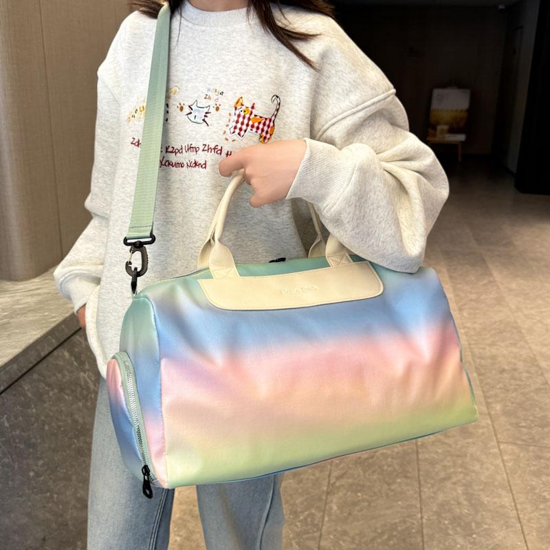 Gradient Fitness Bag Dry and Wet Separation Yoga Bag Large Capacity Travel Bag Separation Shoes Bags