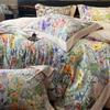 Floral Print 600TC Egyptian Cotton Bedding Queen King Comforter Cover Soft Duvet Cover Set Flat/Fitted Bed Sheet Pillowcases