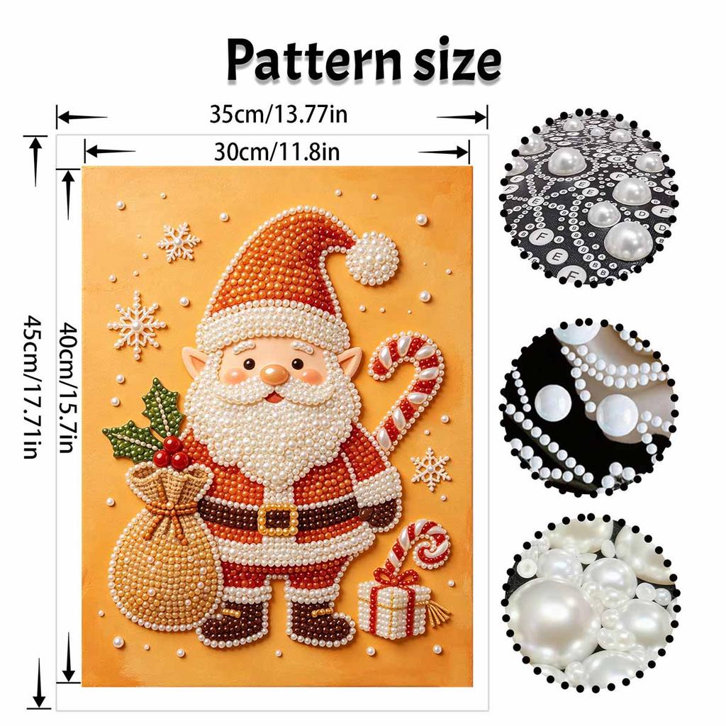 Christmas Pearl Painting Kit Handmade DIY Santa Claus Candy Cane Snowflake Home Decoration Painting