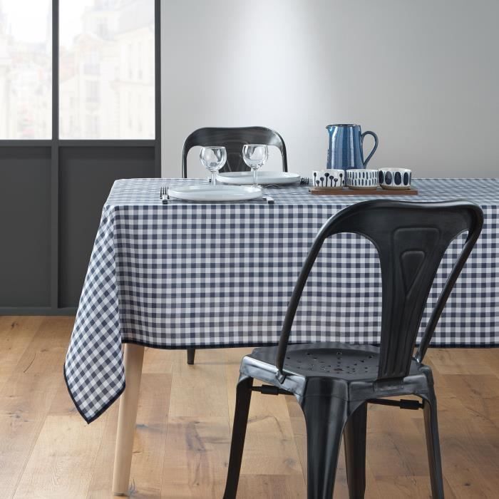 Nappe - Vichy - Rectangulaire - 150 x 240 cm - Polyester - Antitache