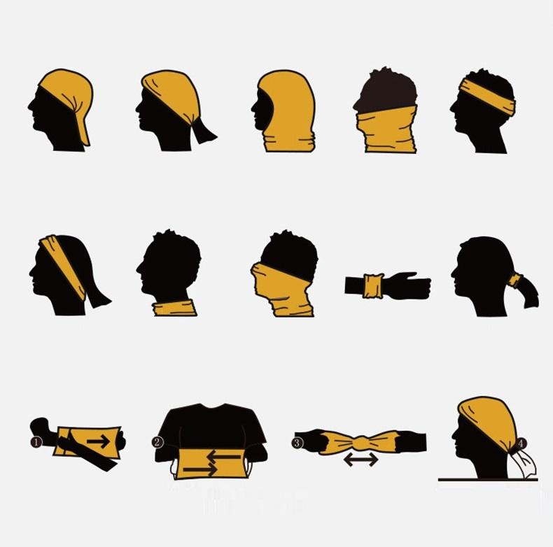 Hiking Scarves Outdoor Cycling Sports Headscarves Bandana UV Protection Breathable Fishing Face Neck Tube Head Cover Wrap Gaiter