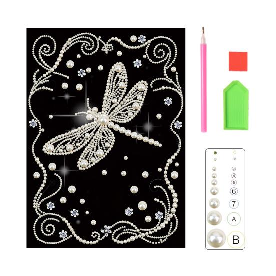 Набор для 3D-рисования жемчугом DIY Искусство и поделки из искусственного жемчуга для взрослых Мозаичная настенная живопись Картина с жемчугом и стразами в виде бабочки для декора дома и спальни