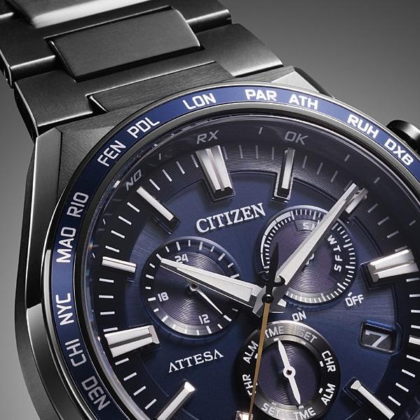 Citizen CB5967-66L ( Часы ATTESA ACT Line Black Titanium Series с питанием от солнечной батареи Eco-Drive с радиоуправлением Direct Flight)