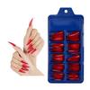 Manicure Nail Tips False 100 Pcs Matte Solid Colour Long Stiletto Simple Full Cover Nails Art
