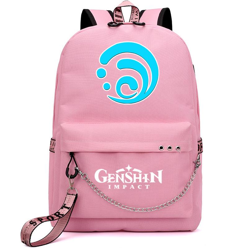 Аниме Genshin Impact рюкзак Usb порт школьная сумка 3D узор рюкзак студент-подросток школьная книга путешествия ноутбук Mochilas