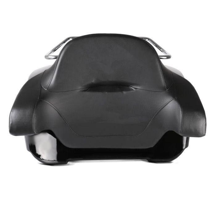 Topcase - King OLR - Compatible Harley Davidson - ABS Noir Brillant - Grille à Bagages Inclus