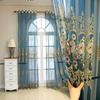Modern Geometric Rhombus Embroidery Sheer Curtain - 1pc European Style Rod Pocket Yarn Panels for Living Room Bedroom Decor