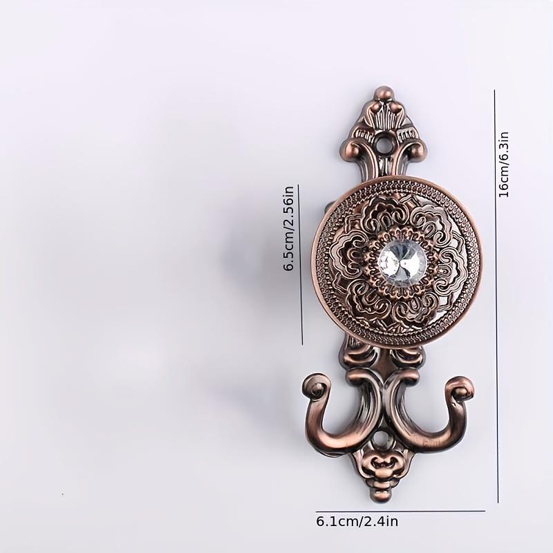 2 крючка для штор из высококачественного цинкового сплава с точечным сверлением и муаровым металлом - подходят для украшения штор на балконе, в спальне и гостиной, добавляя нотку роскоши