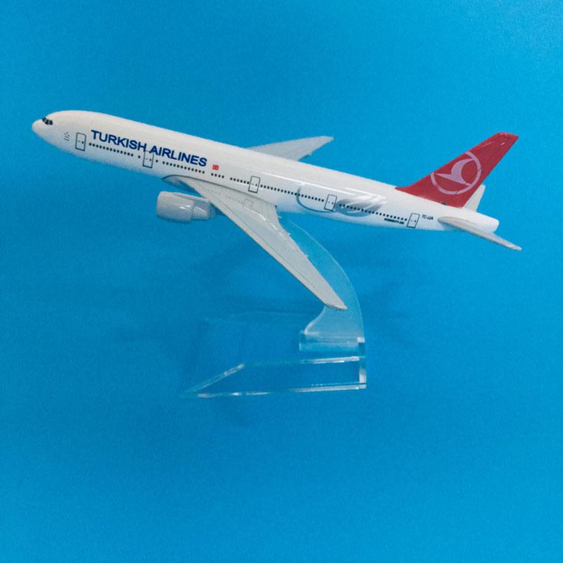 Масштаб 1/400 16 см Модель самолета Turkish Airlines Boeing 777 Самолет Литой металл Самолеты
