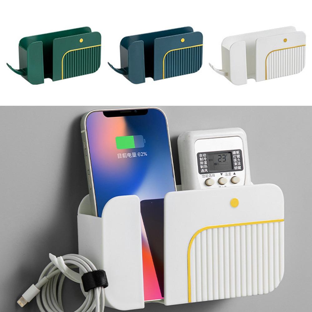 Wall Mounted Mobile Phone Storage Rack Mobile Phone Charging Holder  Bedroom Bathroom Kitchen
