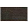 Vidaxl Blat Stołu, Ciemnobrązowy, 100X50X(2-4) Cm, Lite Drewno Dębowe