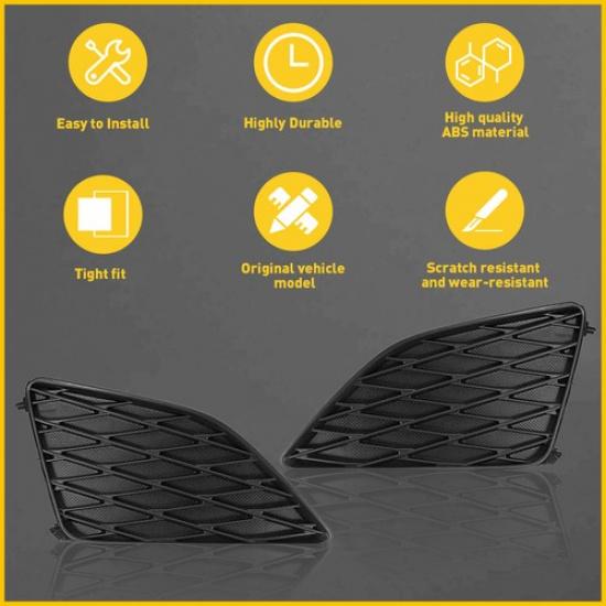 2 Front Pcs Bumper Lights Fog Cover Set For Left&Right 2009-2010 Toyota Corolla
