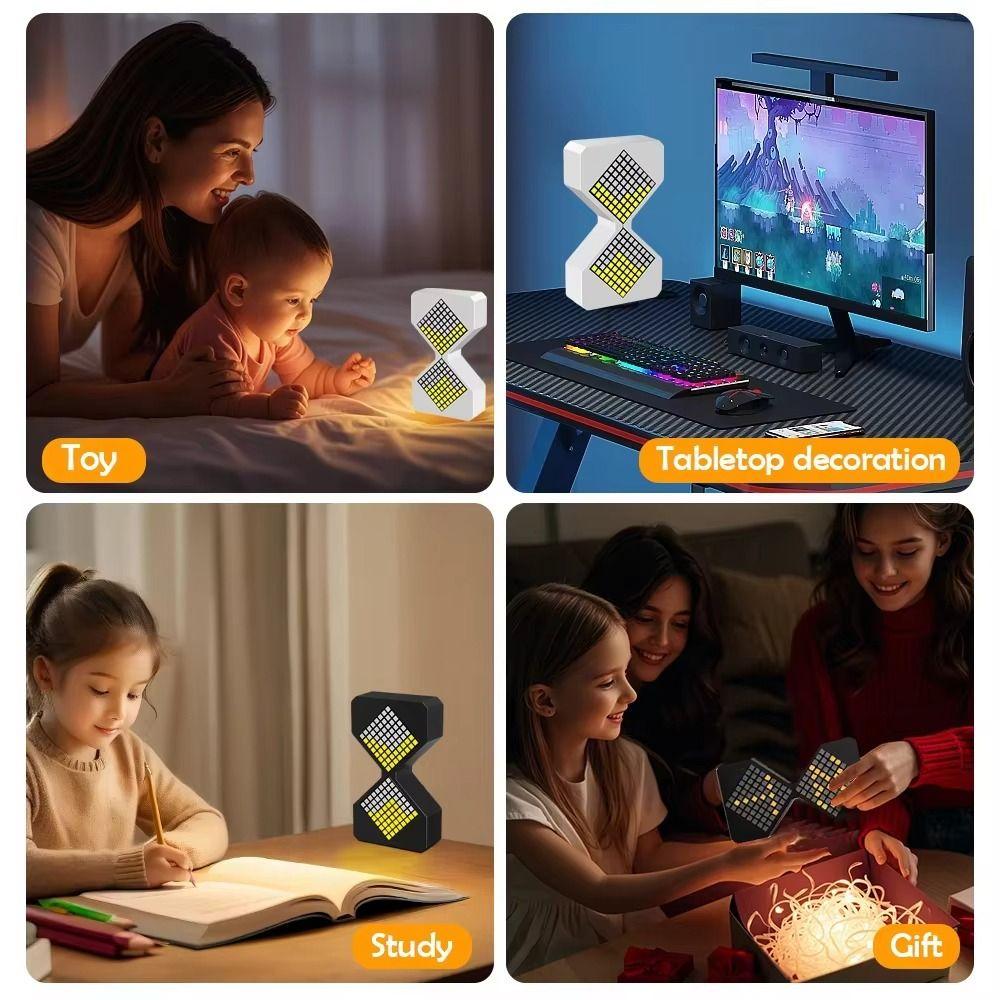 Adjustment Night Light Brightness 3D Hourglass Ornament Portable Electronic Timer  Kitchen