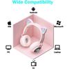 Детские Bluetooth-наушники, беспроводные наушники с микрофоном, наушники-кошачьи ушки со слотами SD и TF, стерео, беспроводной режим и проводные