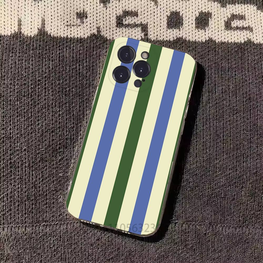 Красочные Минималистичные Полосатые INS Чехлы Для Телефона Для Пары На iPhone 17 16 15 14 13 12 11 Pro Max Plus Роскошная Защита Камеры Пластик
