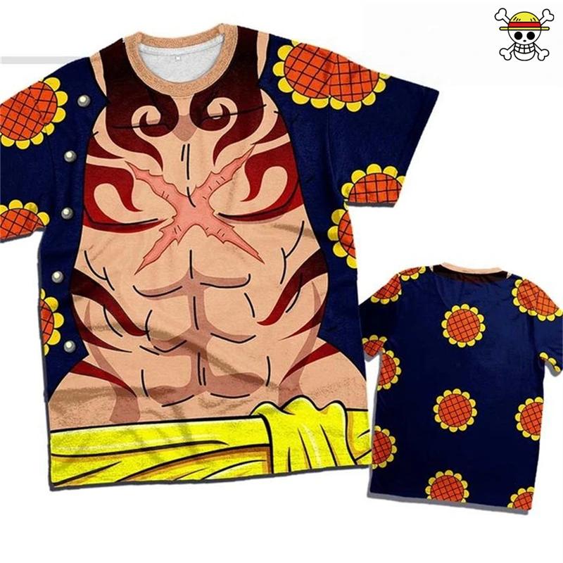Мужская футболка с аниме One Piece, летняя, с графическим дизайном Луффи, с коротким рукавом, дышащая