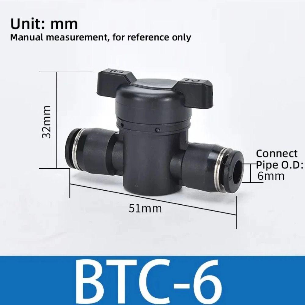 1Pcs 4mm 6mm 8mm Hand Valve Pipe Fitting Manual Ball Valve Durable Pneumatic Valve