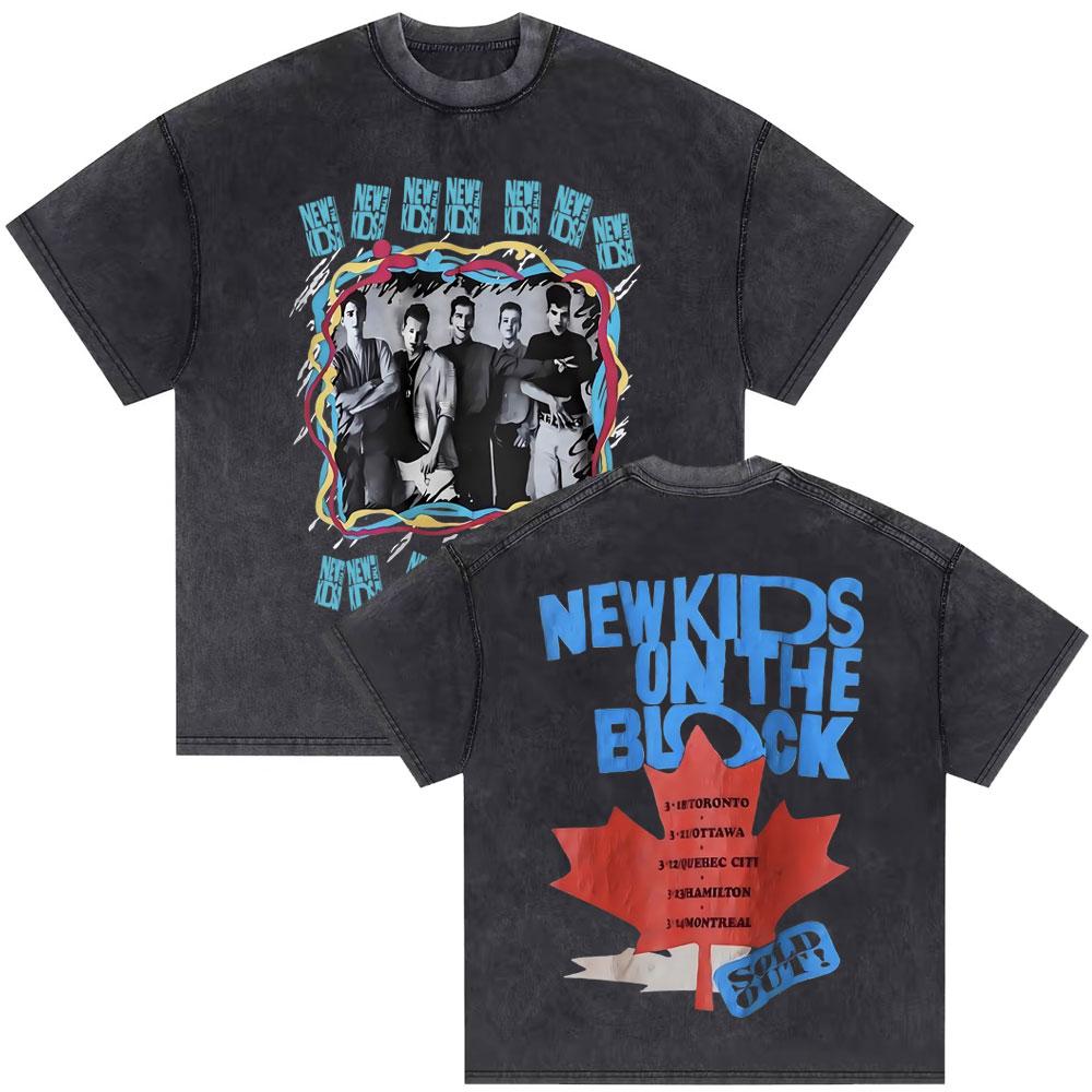 Washed Vintage Backstreet Boys Black Blue World Tour Tshirt Boy Band Bsb Group Pop Music Tshirt Men Hip Hop Oversized T Shirt