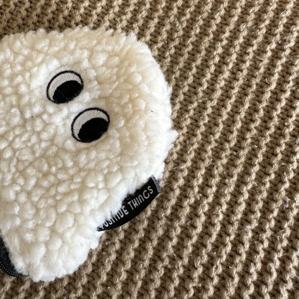 Rice Ball Doll Coin Purse with Zipper Small Pendant Fluffy Small Bag Portable Hanging Bag Personality Niche Storage Bag