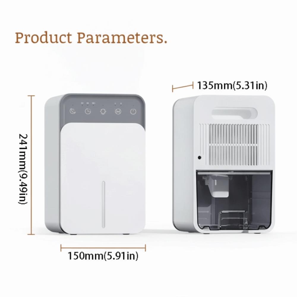 Mute Dehumidifier Smart Sensing Mini Dehumidifier Odor Remover Dryer Office