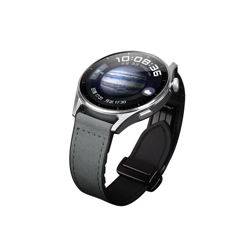 Ремешок из кожи Crazy Horse с магнитной застежкой для Huawei GT4/3/2 и Apple Watch