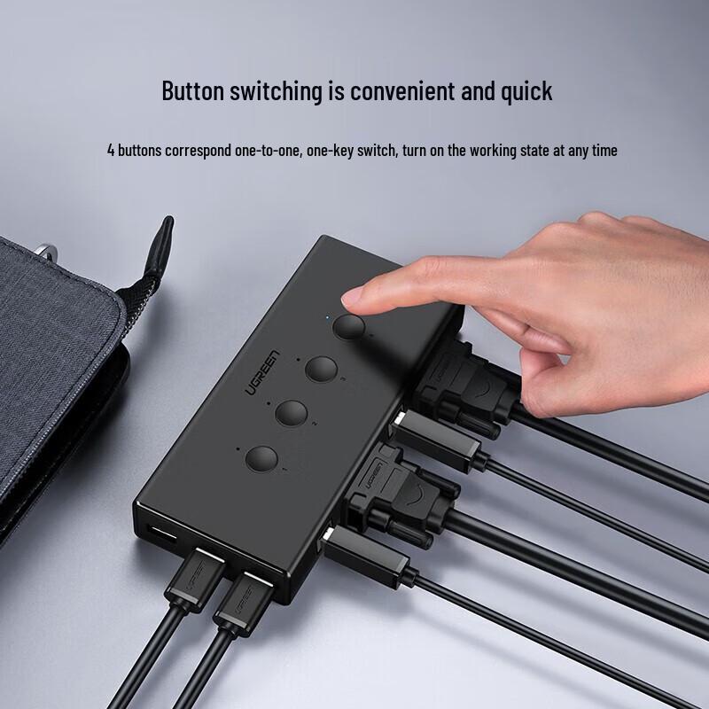 Ugreen 4-портовый VGA KVM-переключатель CM154