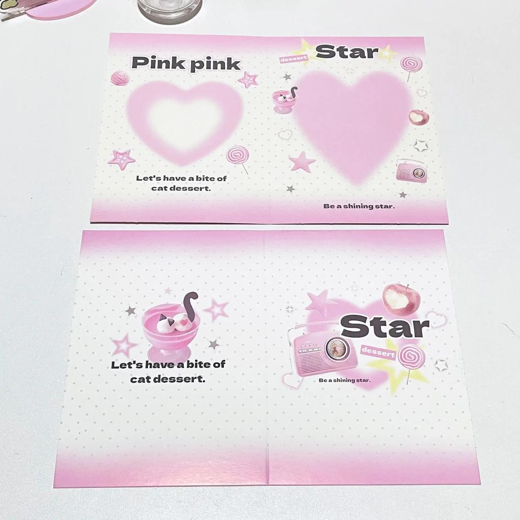 10Pcs Cute Korean Kpop Photocard Holder 3-inch Photocard Back Card Foldable Card Holder Decor Paper Board DIY Packing Material