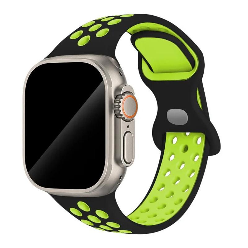 Спортивный ремешок с цветными частицами, резиновый ремешок для Apple Watch 49 мм 46 мм 45 мм 44 мм 42 мм 41 мм 40 мм для IWatch 11 10 9 8 7 6 5 4 3 SE