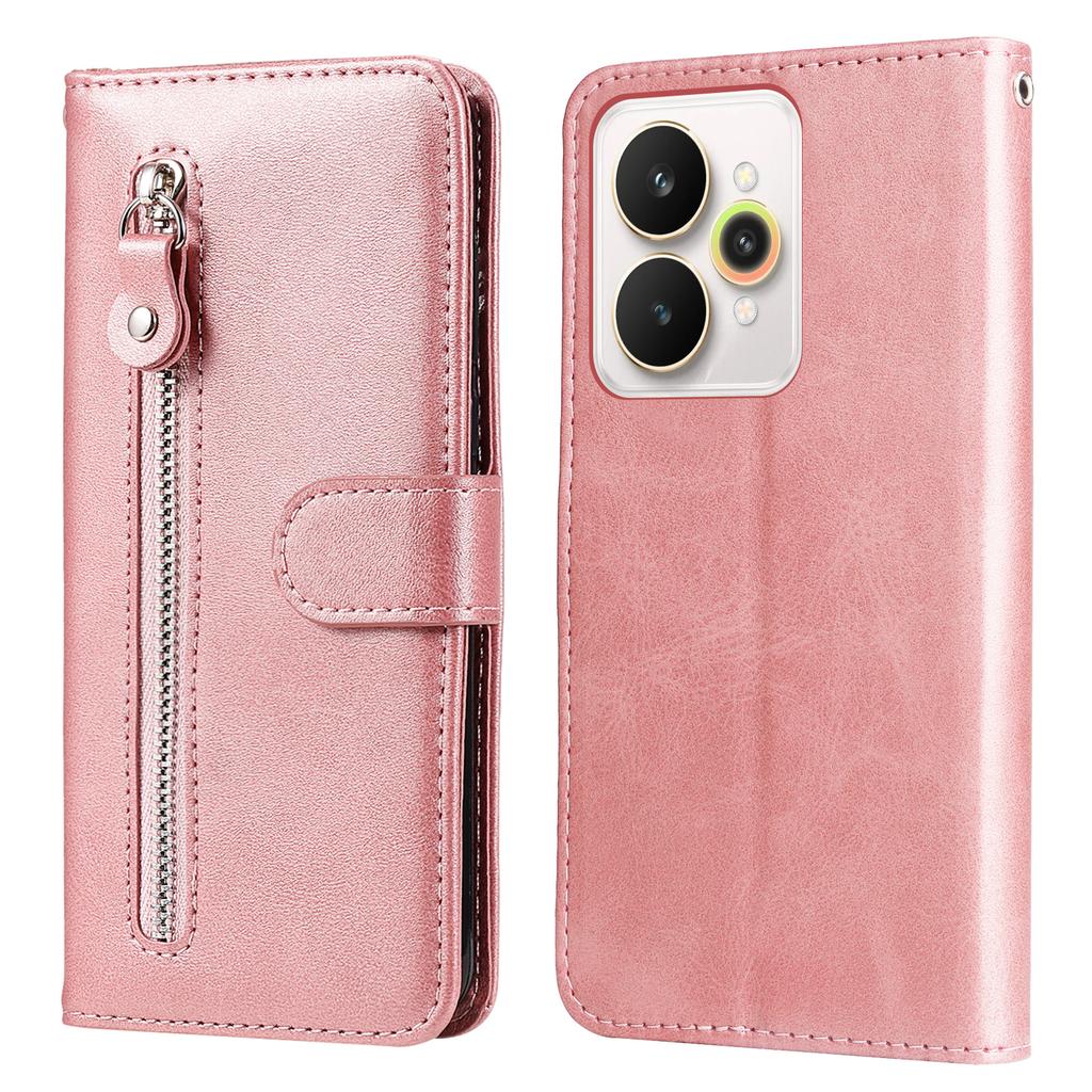 For Realme 15 Pro 5G/Realme 15 5G PU Leather Cases with Zipper Pocket Wallet Phone Cover Stand
