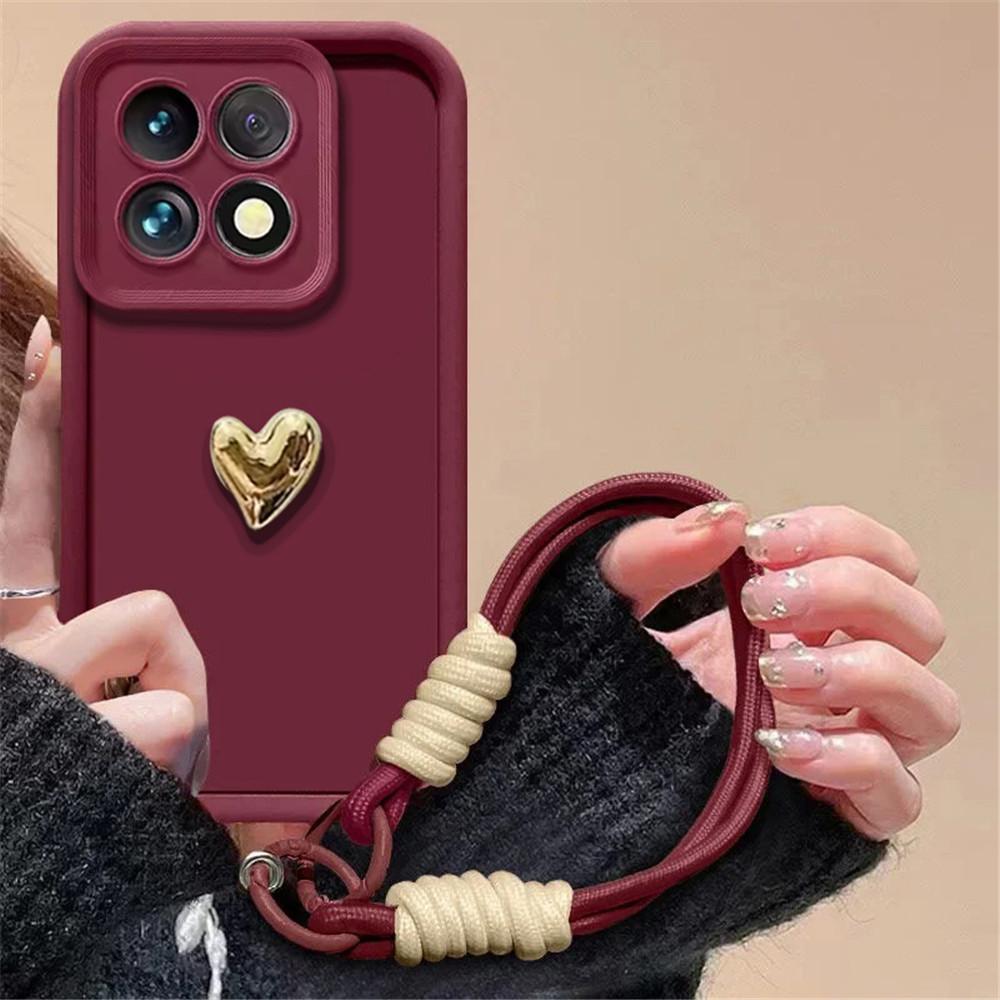 3D Гальванический Чехол-Сердечко для Телефона Motorola MOTO Edge 50 60 Fusion Edge 50 Neo Edge 50 Pro Ultra Ремешок Браслет Мягкий Чехол