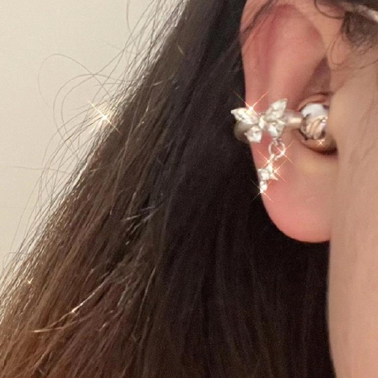 Rhinestones Butterfly Ear Jewelry DIY Open Headphone Decorations Detachable Fashion Enhancement Accessories