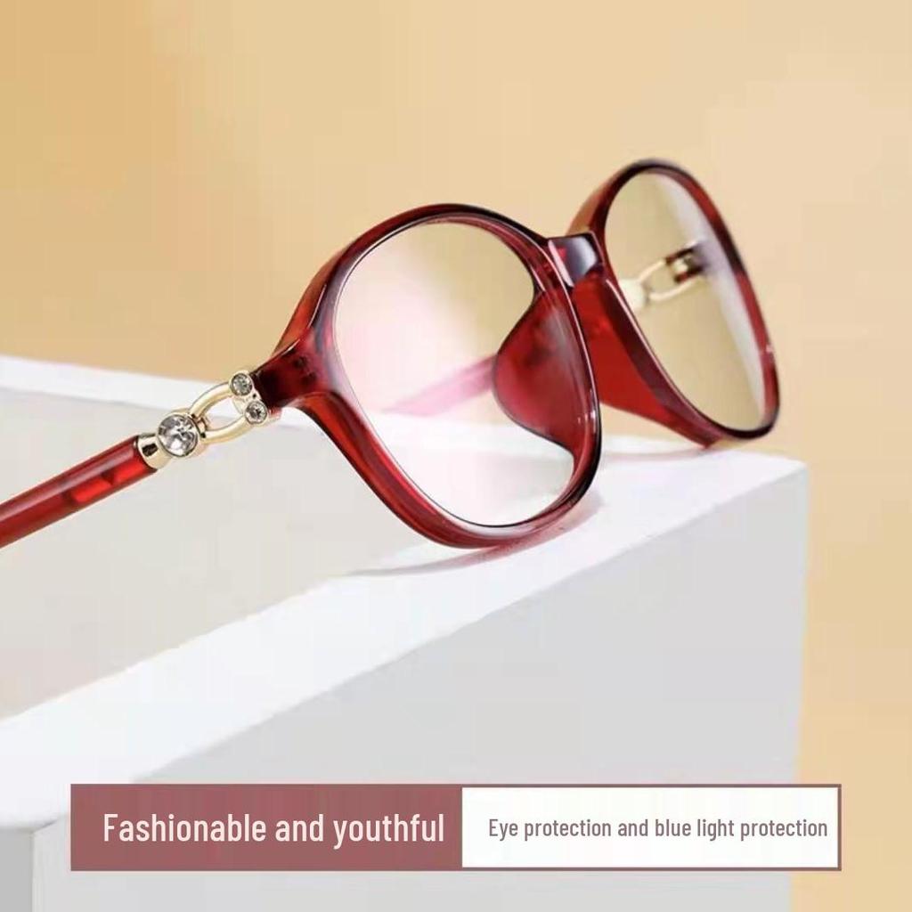 Элегантные очки для чтения с бриллиантами и защитой от синего света для женщин - Сверхлегкие оправы высокой четкости (Модель 1907)