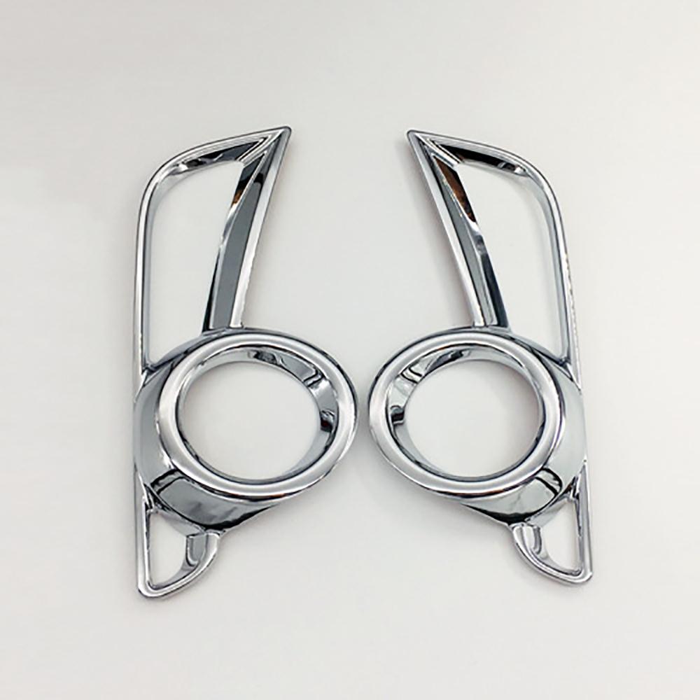 2PCS Front Fog Light Lamp Cover Trim Chrome For Toyota Highlander 2017 2018 2019