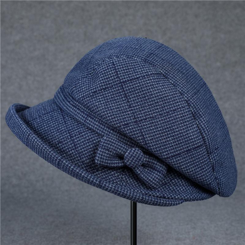 Middle Aged Elderly Bucket Hats Women Duck Tongue Hats Mother's Warm Woolen Hats Grandmother's Basin Hats Spring Autumn Casual Fisherman Hats
