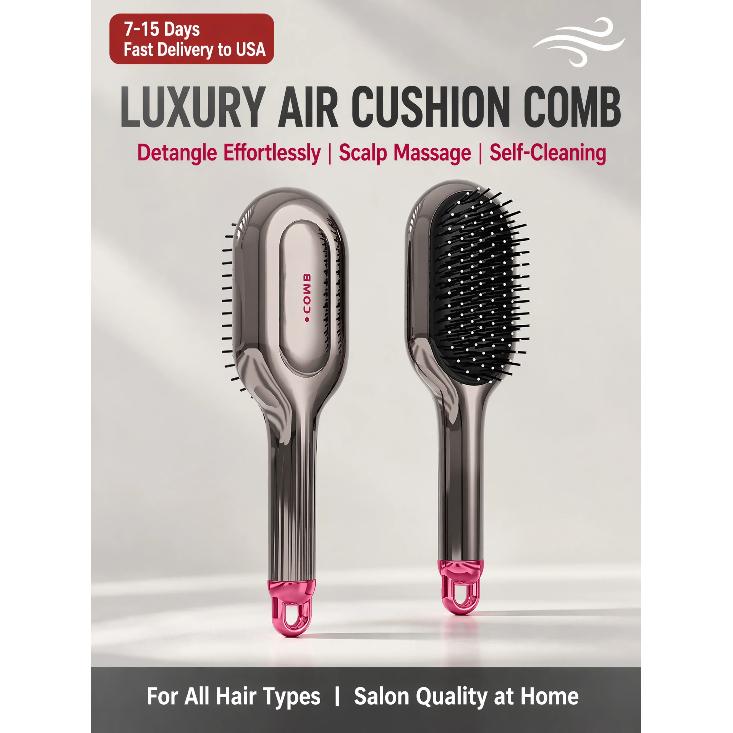 Air Cushion Hair Brush Scalp Massage Comb Anti-static Detangling Hairbrush for Wet Dry Curly Straight Hair Salon Styling Tool