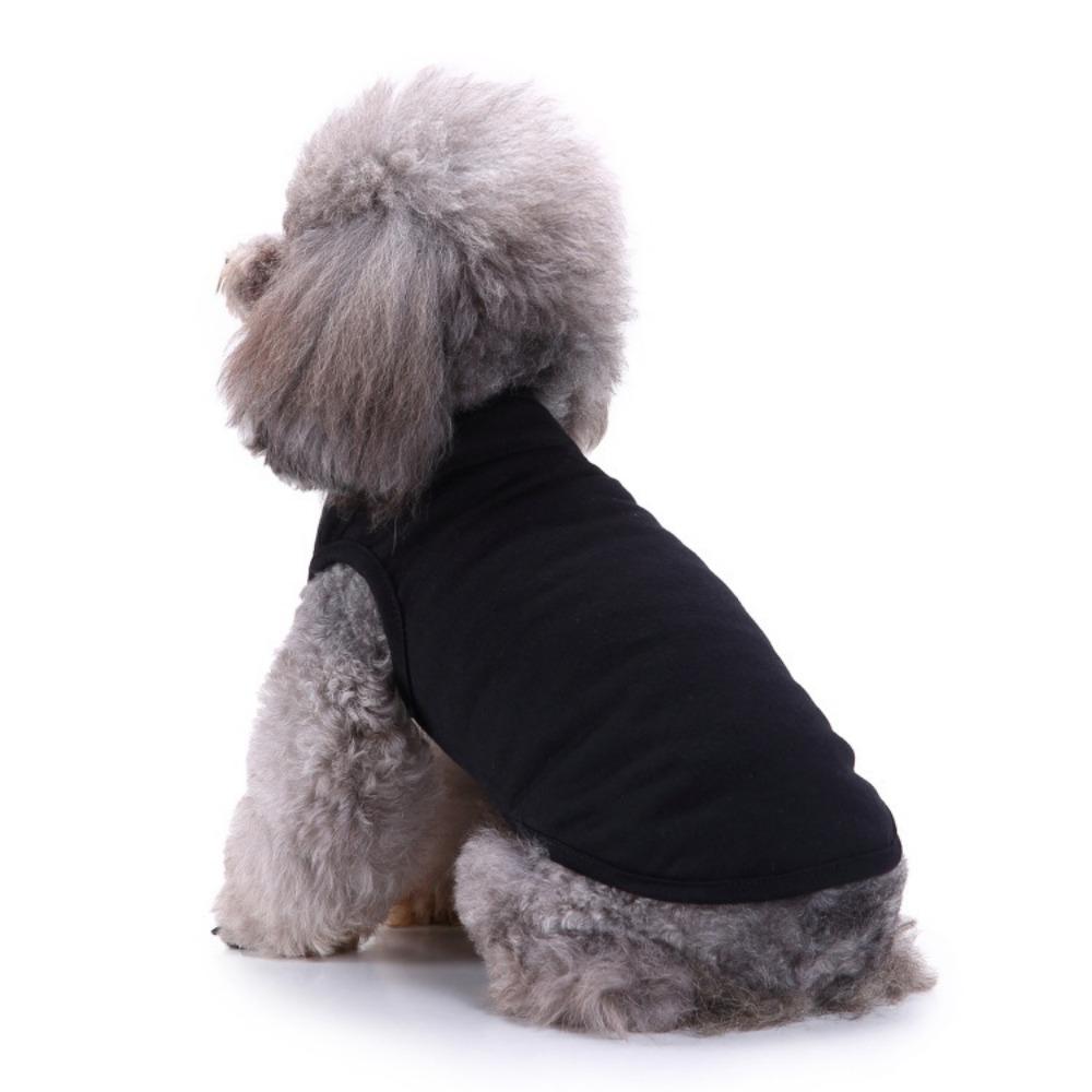Spring Thin Dog Solid Color Cotton Vest Pullover Hooded Short Sleeve Casual Small Teddy Pet Clothes