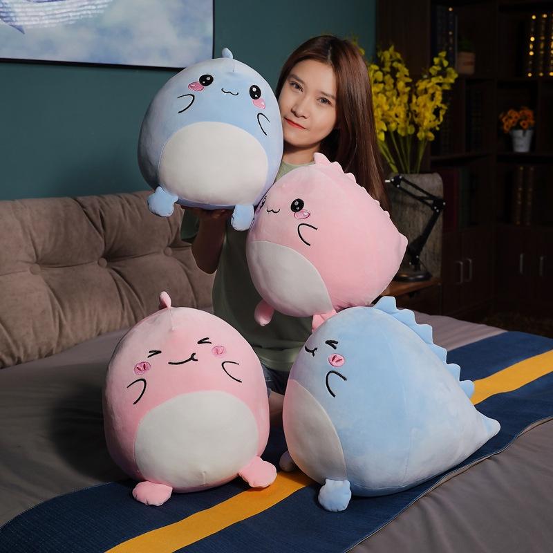 Плюшевая игрушка Squishmallow Динозавр Супермягкий короткий плюш Синий/розовый 20см/7.87дюймов