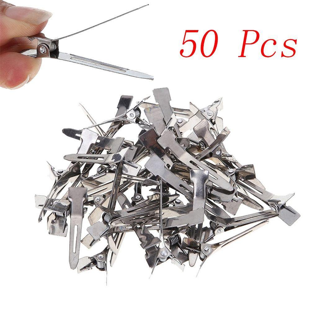 Hairstyling Tools Silver Color Duck Mouth Clip Flat Base Alligator Hair Clip Partition Clip