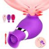 Female Double Head Tongue Licking Vibrator Clitoral Sucking Stimulation Second Tidal Vibration Licking Masturbator Adult Sex Toy