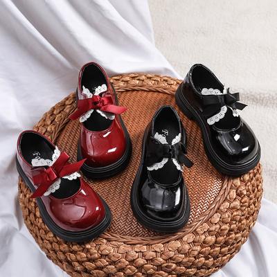 Весенне-осенняя новая модная обувь в британском стиле для девочек, удобная кожаная обувь на мягкой подошве