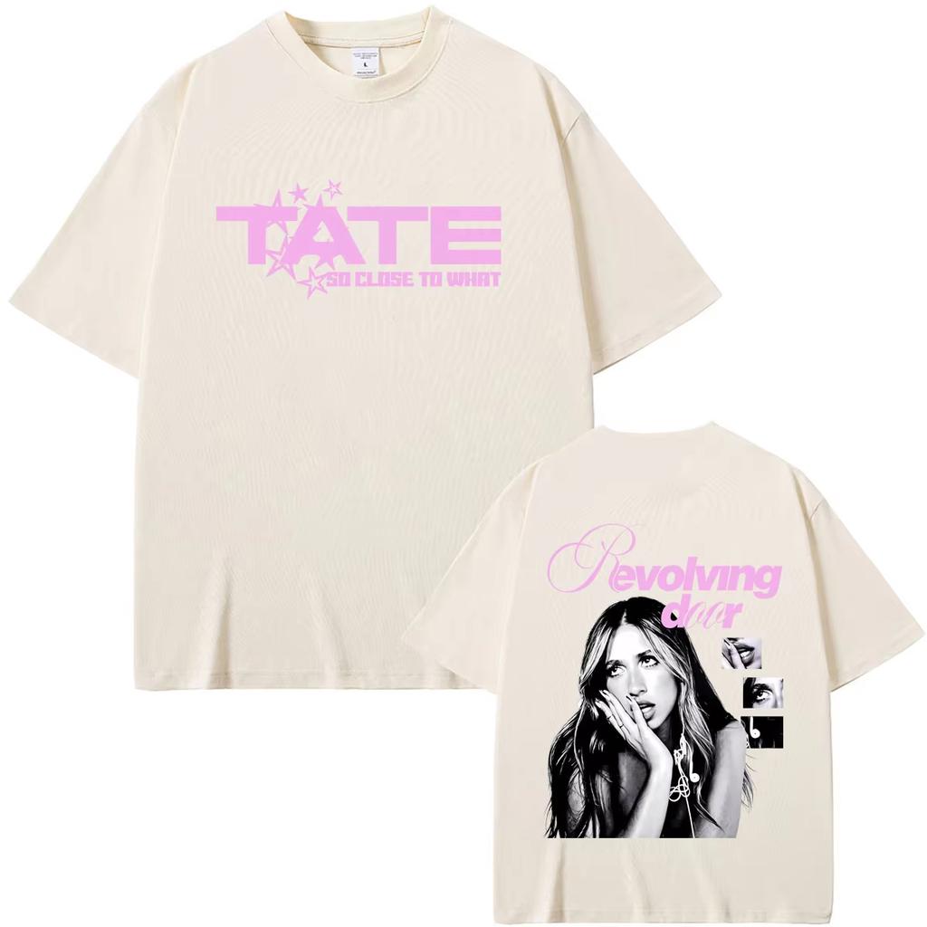 2026 Горячая Распродажа Летняя Мода Трендовая Футболка Tate Mcrae So Close To What Miss Possessive Футболка Мужская Женская Мода Поп-музыка Футболки